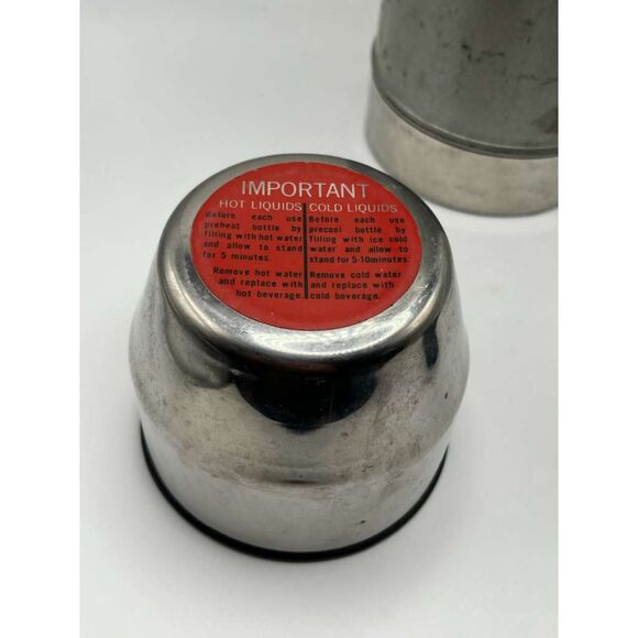 Vintage UNO-VAC 1 Qt Stainless Steel Vacuum Thermos Bottle USA - Picture 4 of 5